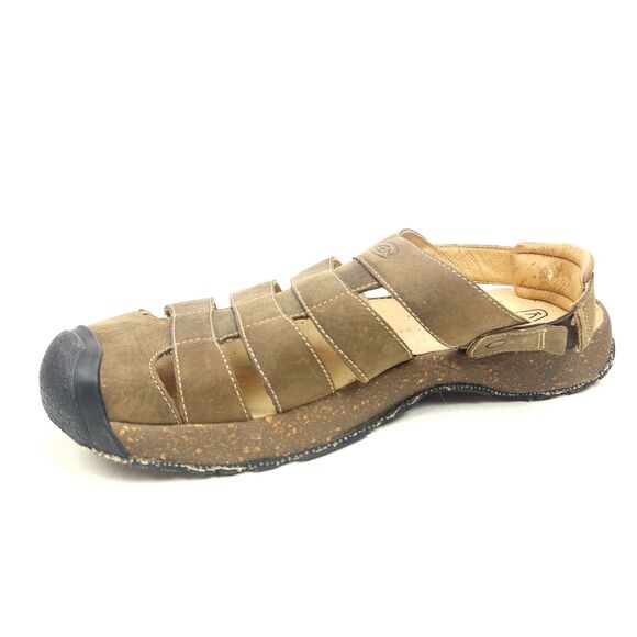 KEEN Mens 11 Leather Sandals Fisherman Style Brown Huarache - Picture 2 of 7